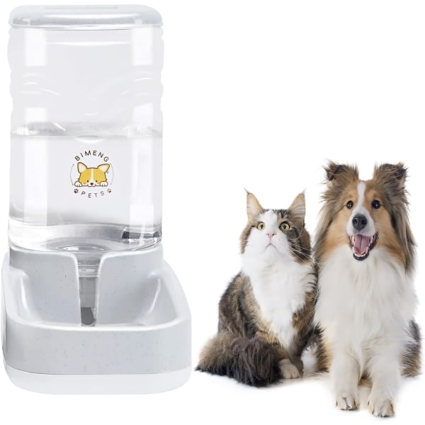Husdjursvattenbehållare, Kattvattenkopp, Hundvattenkopp Automatisk, Stor Automatisk Dricksfontän för Katt Hund, 3,8L (1 Gallon) Husdjursvattenare