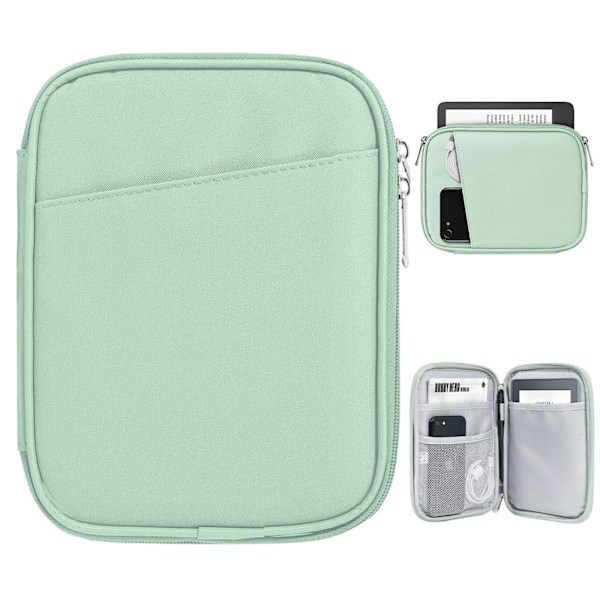 Tabletfodral för 6-7 tum, passar nya Kindle 10:e och 11:e generationen, skyddande fodral med ficka för Kindle 8:e generationen, agavegrön