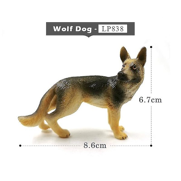 Ny Varghund Pomeranian Whippet Golden Retriever Schnauzer Djurmodell Actionfigur Heminredning Pojkar Flickor Present Pedagogisk Leksak, Varghund
