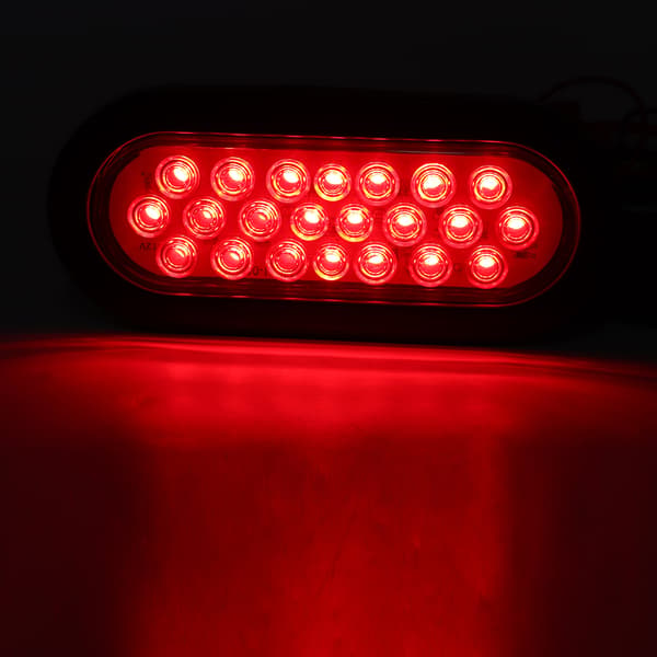 2 stk Tilhengerlys 22 LED Ovalt Sidelys Signallys Baklys HL J‑006
