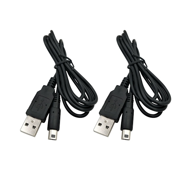 2 Stykker 3DS Oplader 1.2M Ladekabel USB Ladekabel til Nintendo DSI/3DS/3DS XL/NEW 3DS/NEW 3DS XL/New 2DS XL/New 2DS/2DS XL/2DS/Dsi XL