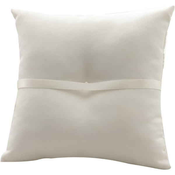 MOTTDAM Blonderingspute for Bryllup med Blondering og Perle Putebærer 8.26 Tommer Ivory 1 Count (Pack of 1)
