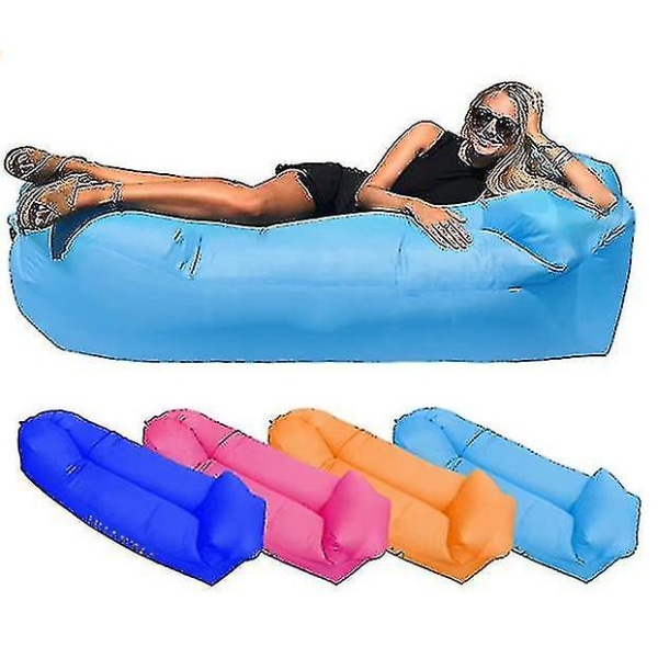 Camping Uppblåsbar Soffa Sovsäck Lazy Bag Luftmadrass Uppblåsbar Soffa