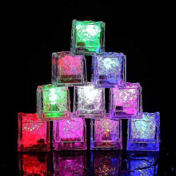 Ljusande Isbit Färgglad Touch Sensor Nattlampa Led Blinkande Isbit