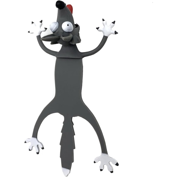 Ihastuttavat kirjanmerkit, KOSTOO Hauskat 3D-sarjakuvakirjanmerkit Eläimet Lukemisen kirjanmerkit Opiskelijoille Toimistotarvikkeet Luova lahja Ihanteellinen pojille ja tytöille (Wol Wolf