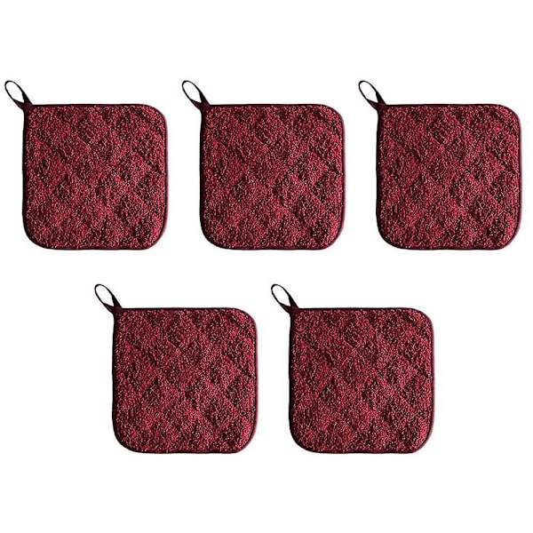 Grytekluter i bomull, maskinvaskbare, varmebestandige, grytekluter, varmeunderlag, trivet for matlaging og baking