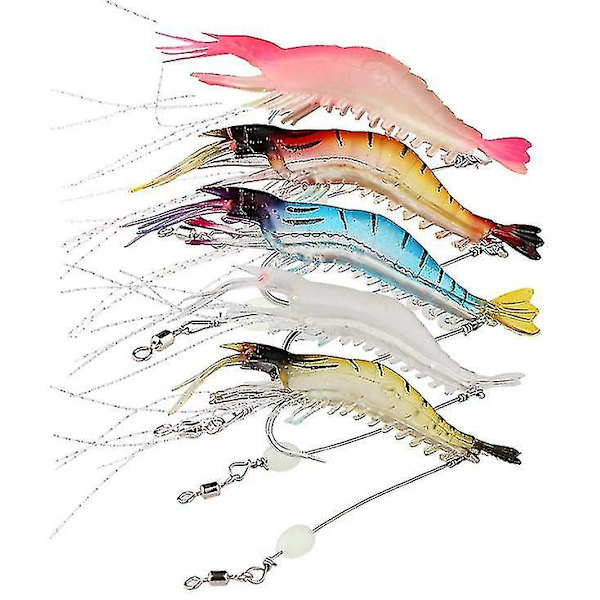5 kpl 9 cm 6 g Katkarapujen Valaiseva LED-Syötti Koukku S Kalmari Jigging Syötti Bic Syötti