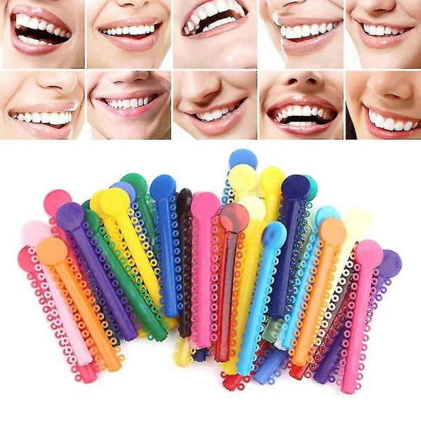 10 st Dental ortodontisk ligaturband Elastiska gummiband Verktyg Elasticitet för tänder