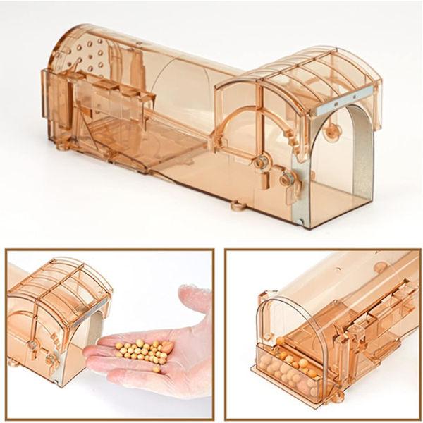2-pack Stora Levande Musfällor 24 * 8 cm Råttfällor Levande Fälla för