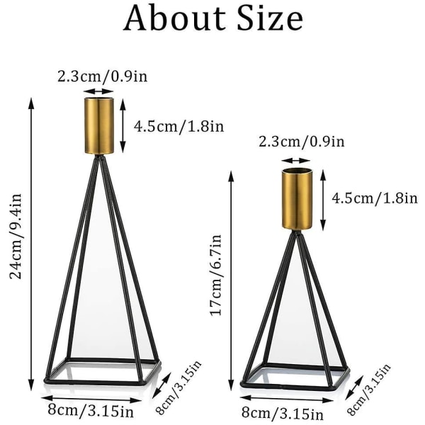 Ljusstake Ljusstake Ljusstake Set Om 2, Dekorativa Ljusstakar I Metall