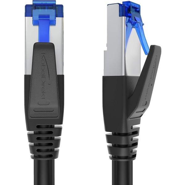 Cat 7 Ethernet-kabel med ultrasikker trippelskjerming, Internett-kabel og LAN-kabel \u2013 5 M (bruddsikker nettverkskabel, 10 gbit/s for maksimal fiber