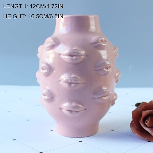 Creative Lips Vase Artist Hjem Stue Blomsterkunst Vase Dekoration