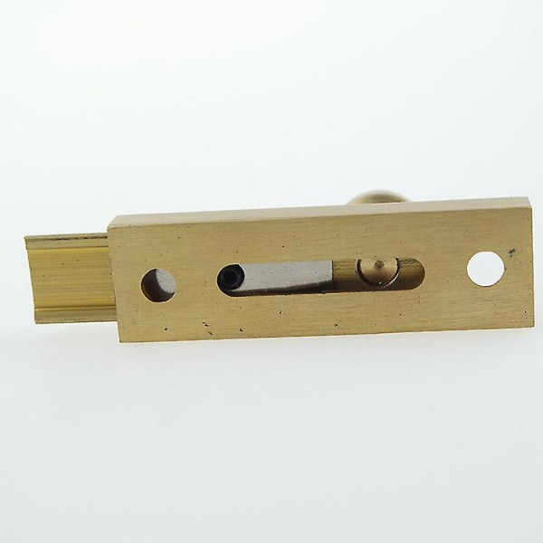 Messing Dørgreb Lås, Skubbelås, Messing Dørskubbelås Universal Til Soveværelse, Badeværelse, Toilet, Skuret Dørlås Portlås, Dørhardware (