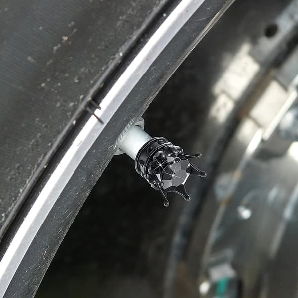 4 stk./sæt Bling Bling Rhinestone ventilhætter, forkromede krone-dækventilhætter til bil, cykel og motorcykel