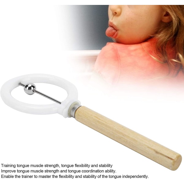 Kielenkärkiharjoitus, lasten suukielenkärkiharjoituslaite Suun lihasvoiman ja kielen harjoitteluväline (1 kpl, puunvärinen)