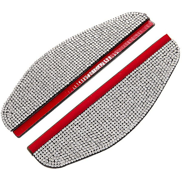 2 kpl Auton taustapeilin sadekulmakarvat, Morechioce Bling Bling Rhinestone Auton taustapeilin kulmakarvojen sadekatteen suojus Auton sivupeilin lisävarusteet