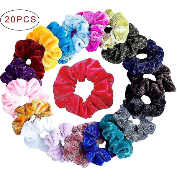 Hår Scrunchies Fløjl Elastiske Hårbånd Scrunchy Hårbånd Reb Scrunchie Gave