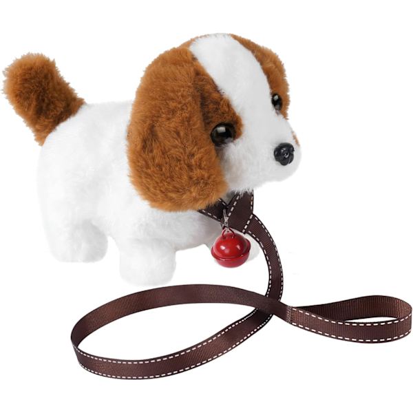 Leksakspupp, Elektronisk Interaktiv Plysch Leksakshund, Valp Elektronisk Interaktiv Husdjur Hund Pojkflicka Födelsedagspresent - Gå/Skälla/Svängande Svans 9cm (H) X 17cm(l) X 14cm(w)