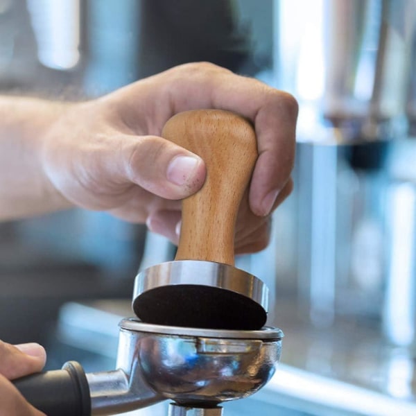Tretamper, rustfritt stål kaffetamper Rustfritt stål kaffetamper for kaffemaskin 53mm (1 stk)