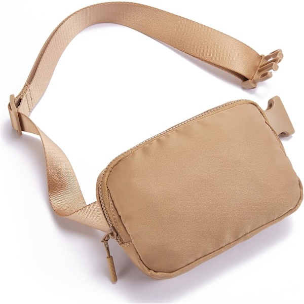 Vyölaukku naisille, vyölaukku miehille, olkalaukku naisille, vyölaukku säädettävällä hihnalla, vaaleanruskea 2401light Brown