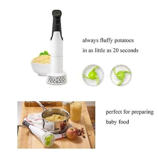 Elektrisk potatismosare, handmixer grönsakshackare 3 i 1 set