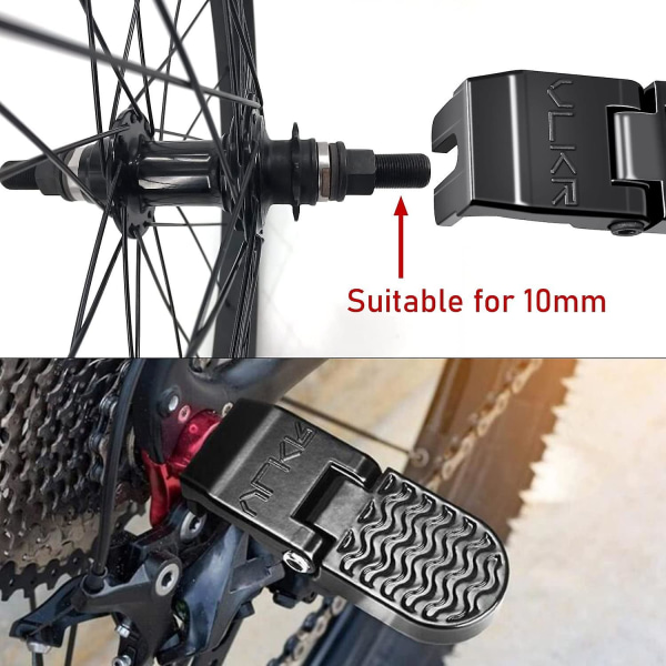 1 til 10 mm sykkel bak pedal sammenleggbar sklisikker baksete pedal terrengsykkel sykkel tilbehør Elektrisk sykkel pedal