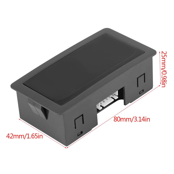 4-siffrig Digital LED-display Varvtalmätare RPM Hastighetsmätare Panel Induktiv Hall-effektsensor NPN Närhetssensor Röd/Blå (Blå)