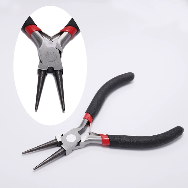 Pyöreäkärkiset pihdit, lankakorujen valmistustyökalut helmipihdit langan ympäröintiin, hyppyrenkaiden tekoon, korujen valmistustarvikkeet, tee-se-itse askartelu Round Nose Pliers