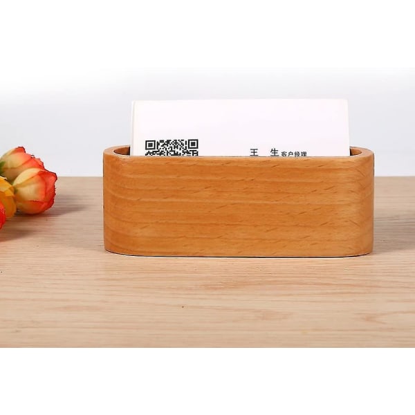 Puinen käyntikorttikotelo, puinen case organizer (pyökki) (b-2-v)