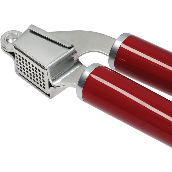 d Hvitløkspresse i rustfritt stål, kjøkkenredskap, avtagbar kurv, Empire Red Garlic Press Tin Opener