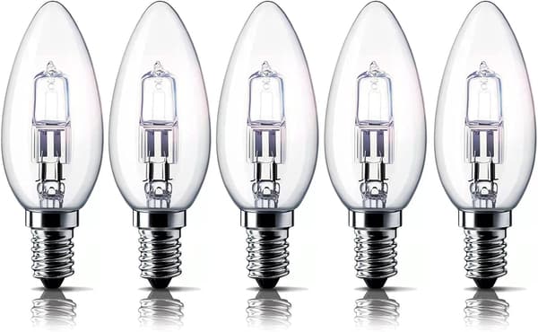 E14 28W Halogenpærer, Lille Edison Skrue (SES) 2700K, 5-pak