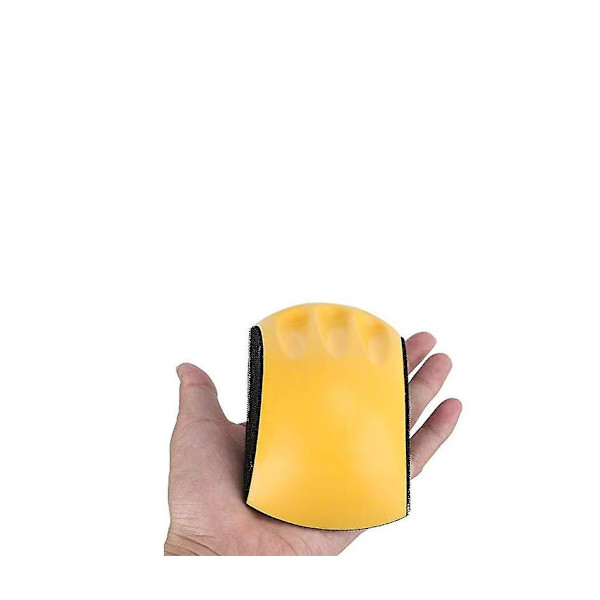 Sandsvamp för handpolering, Slipmaskinstillbehör Detaljslippapper Slipdisk Skrubbpoleringsverktyg Passar Trä Möbel (1st, Gul)