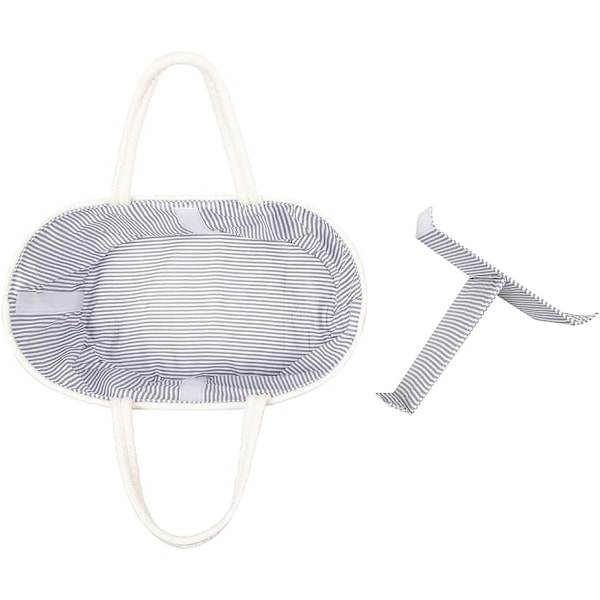 Babyblöj Caddy Organiser, Bärbar Bomullsrep Vävd Blöj Caddy - Barnkammare Förvaring, DIY Korg med Utbytbara Fack, Nyfödd Duschpresent 8gugray