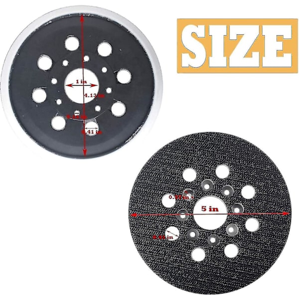125 mm slipdyna för Bos-ch Pex A,x 125-1 Ae,pex Ae, Skil 7402/7490, 2 stycken