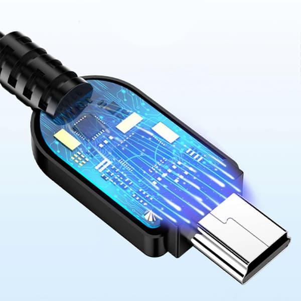 Trapezformad T-form Mini USB Laddningskabel USB Datakabel för Snabb Laddning och Dataöverföring 80cm Lång