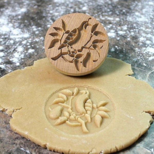 Træ 3d Cookie Embossing Stempelforme Bageform Chokoladeform A
