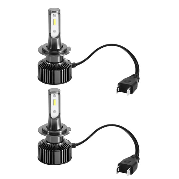 2 stk 28W 6500K Supersterk LED Bilfrontlyktsett Frontlyspærer E10-H7