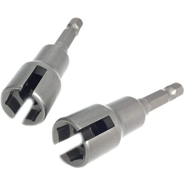 (2 stk.) Power Wing Nut Driver Set, slot Wing Nuts Drill Bit Socket Nøglesæt Værktøjssæt, Hex Shank Bor Bits Til Panelmøtrikker Skruer Øjeskruer Bolt