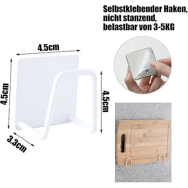 4 st självhäftande svamphållare - Kökssvamphållare - För att sätta diskvit