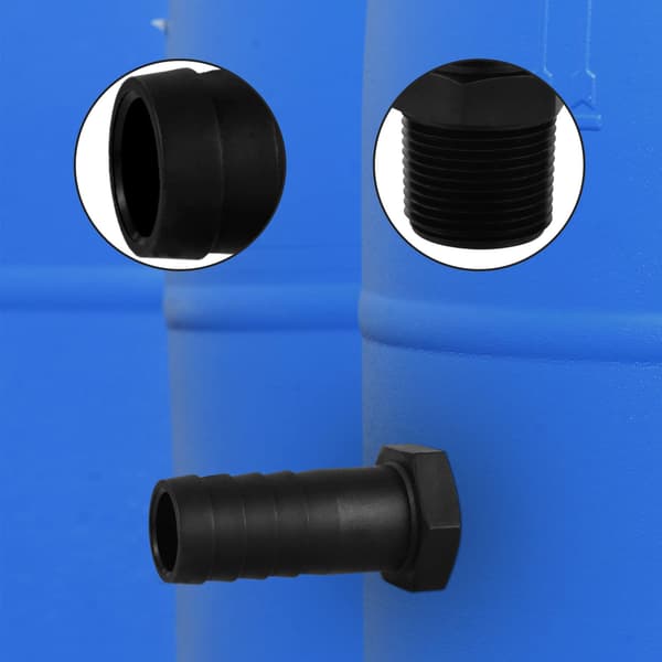 2 uppsättningar PVC-väggmonteringstillbehör, 25 mm väggmonterad vattentankanslutning