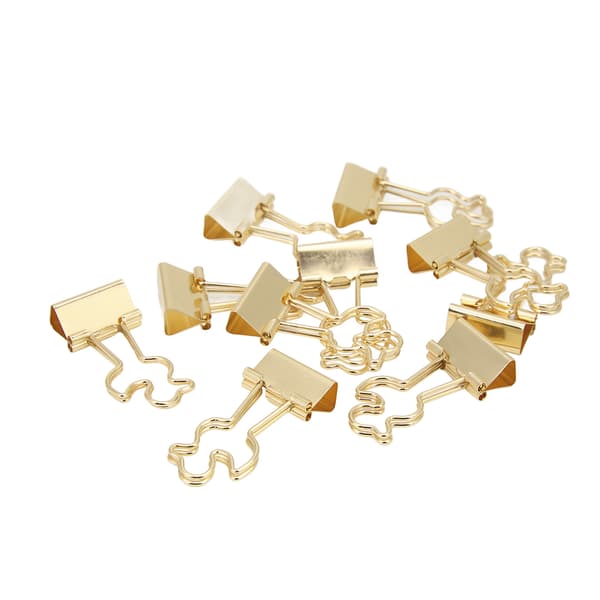 20 stk. papirclips, stærk klemkraft, holdbart jern, lille andedesign, bred anvendelse, små bindeklips, guld
