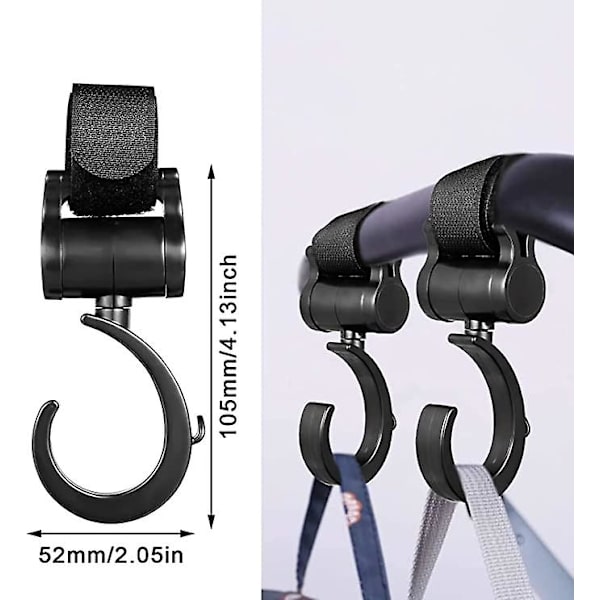 Buggy Clips Vogn Klipser Barnevogn Kroker Kjørehage Kroker For Å Henge Handleposer, Håndveske Eller Bleieveske På Vognen, Barnevognen Eller Kjørehagen, Universell
