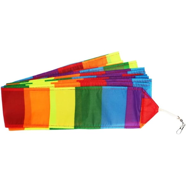 49 Ft Rainbow Kite Tail 15 m lång Färgglad Ribbon Kite Tillbehör