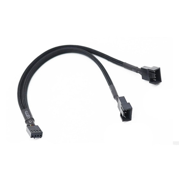 2x 1 til 2-veis sengkabel Y-splitter 3/4-pin PWM-kontakt vifte datamaskin PC-vifteforlengelse Ada