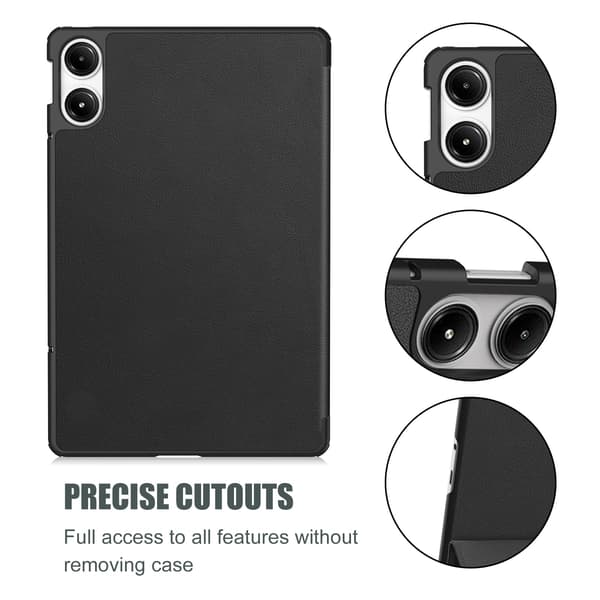 Xiaomi Redmi Pad Pro 12.1\", Slankt Cover Stativ Hårdt Shell Case - Sort