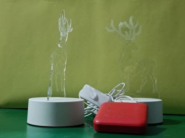 3D Liten Nattlampe, Barnas Soverom Plug-in Led Lys
