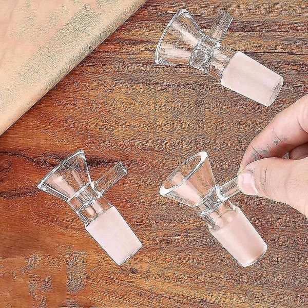 2 stycken glas trattar glas skål adapter manuell klar diskhållare klar hållbar glas tratt skål