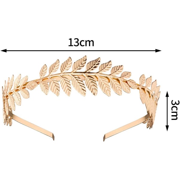 Lövkrona, XCOZU Gudinna Tiara Guld Lövband Krona av Löv, Flickor Grekisk Guld Löv Hårband Bröllop Hårband Guld Laurel Löv Huvudbonad Boho H