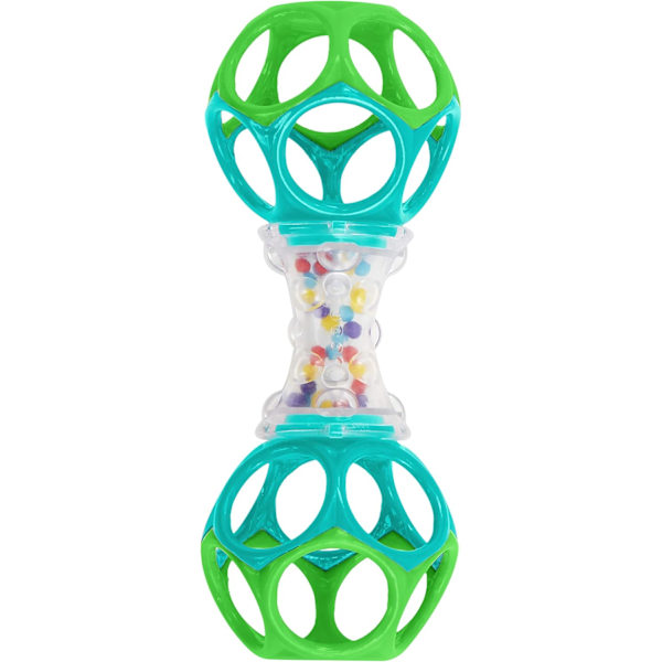 Oball Shaker BPA-fri Rasle Baby Leke, Alder Nyfødt+ Blue & Green Shaker Rattle