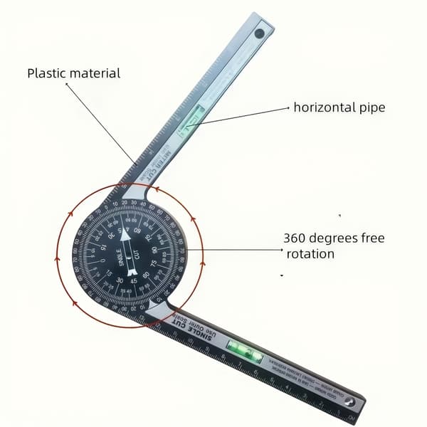 360° Roterende Goniometer — Et præcisionsværktøj til træbearbejdning, ideelt til brug med bordsave.
